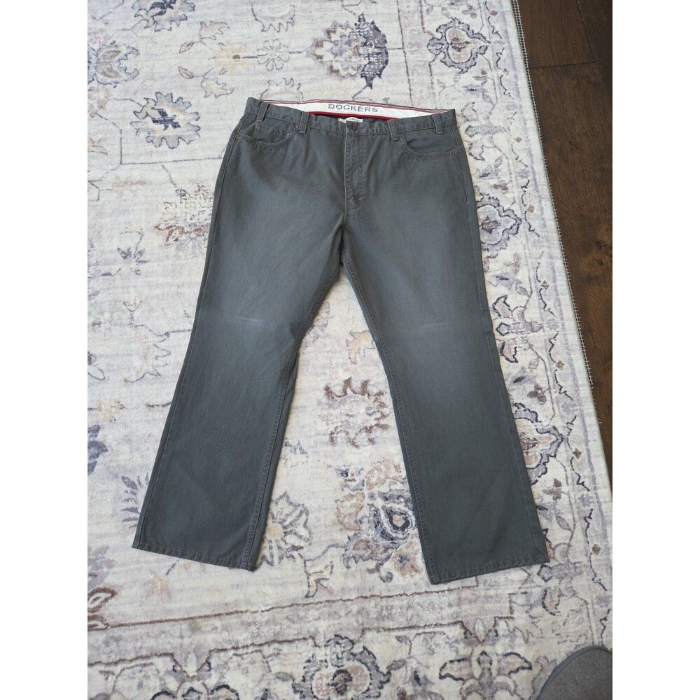 #431 Dockers premium Classic Fit Gray 38x29 flat front classic fit men's pants